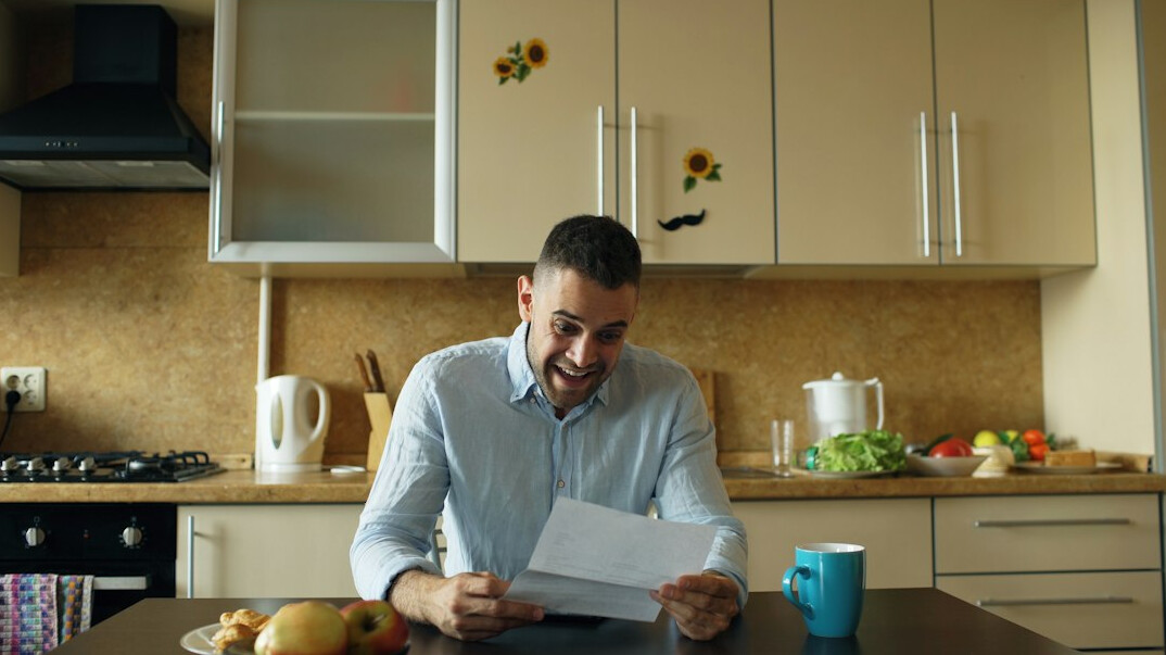 person budgeting at home